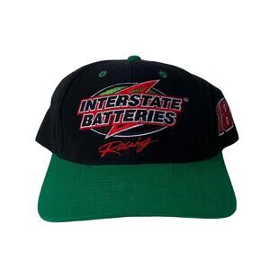 Vintage Interstate Batteries Nascar Automotive Lightning Bolt Snapback Hat